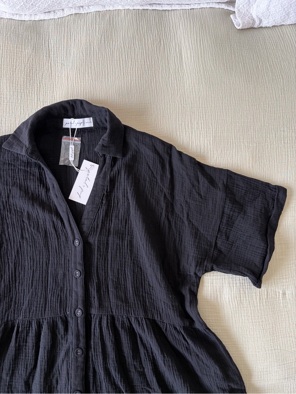 Petal & Pup Black Muslin Romper